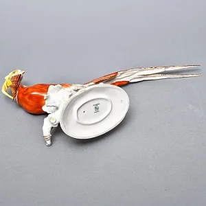 Коллекционная Фарфоровая статуэтка Птица - «Золотой Фазан», Hutschenreuther Германия, 60-е гг.