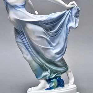 Антикварная Фарфоровая статуэтка Арт Деко «Невеста ветра», Rosenthal Германия, 1912 - 1914 годы. 