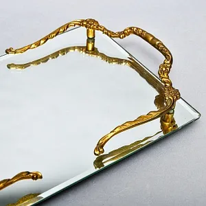 Антикварный Зеркальный Сервировочный Поднос, Франция начало ХХ века. 