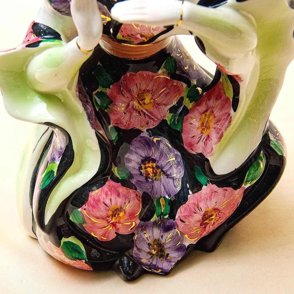 Парные Статуэтки «ДУЭТ - КИТАЙСКИЕ МУЗЫКАНТЫ», Фаянс CIA MANNA, Италия 70 гг.