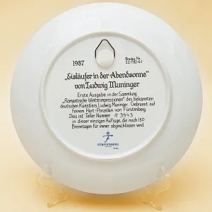 Коллекционная Тарелка «Романтичные зимние пейзажи» Фарфор Furstenberg Германия -1987 год.