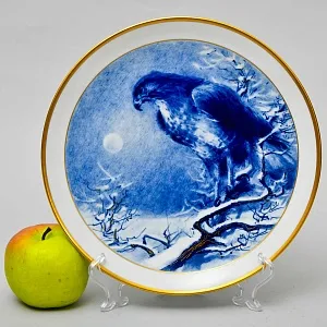 Коллекционная Фарфоровая Тарелка - Блюдо «Птица - Орел - Канюк», MEISSEN Германия - 1985 год.