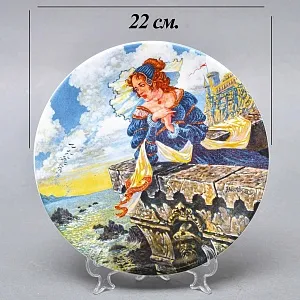 Коллекционная тарелка «Кентерберийские истории. Рассказ рыцаря Франклина», Фарфор The Longton Crown Англия. 