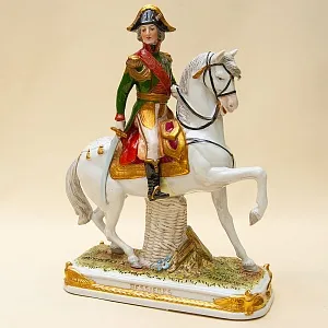 Большая Статуэтка «Генерал БЕССЬЕР на коне» Фарфор Scheibe - Alsbach Германия -1952-1972 г.
