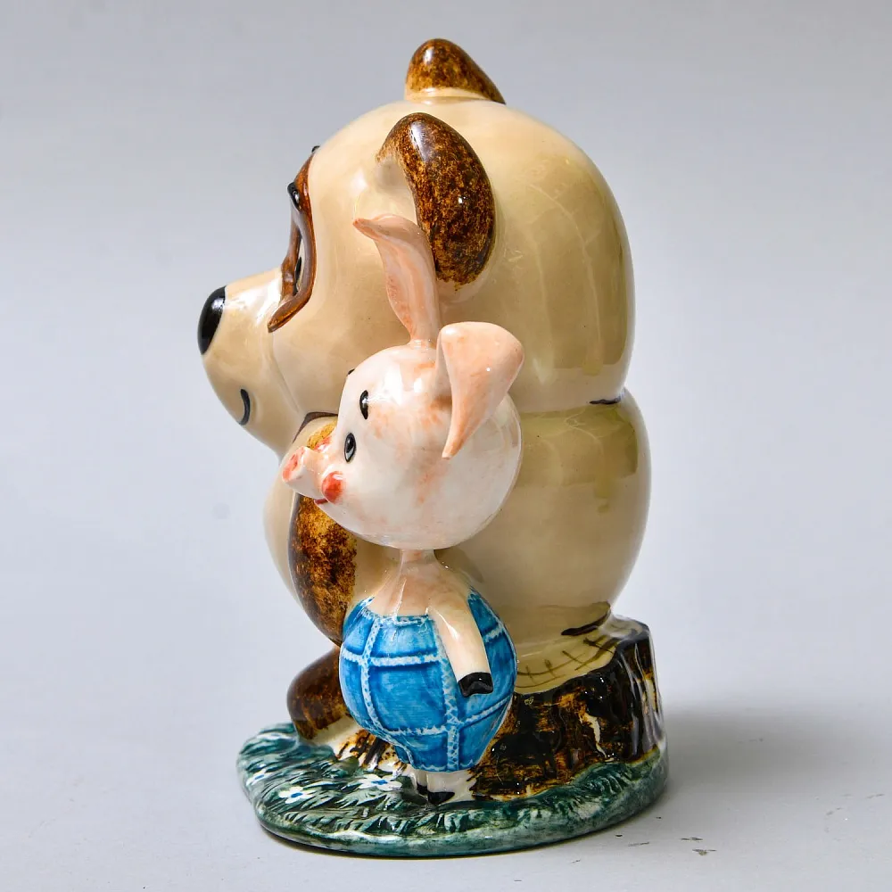 Авторская Коллекционная Фарфоровая Статуэтка «Винни - Пух и Пятачок», Россия.