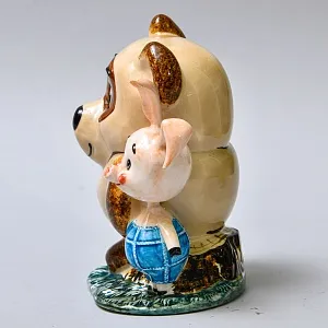 Авторская Коллекционная Фарфоровая Статуэтка «Винни - Пух и Пятачок», Россия.
