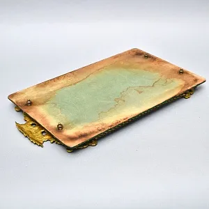 Антикварный Зеркальный Поднос для сервировки и подачи, Франция начало ХХ века.. 