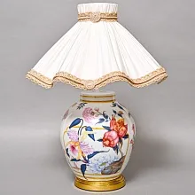 Настольная Электрическая Лампа - Светильник «Цветущий Гранат» Фарфор PORCELAIN DE PARIS, Франция.