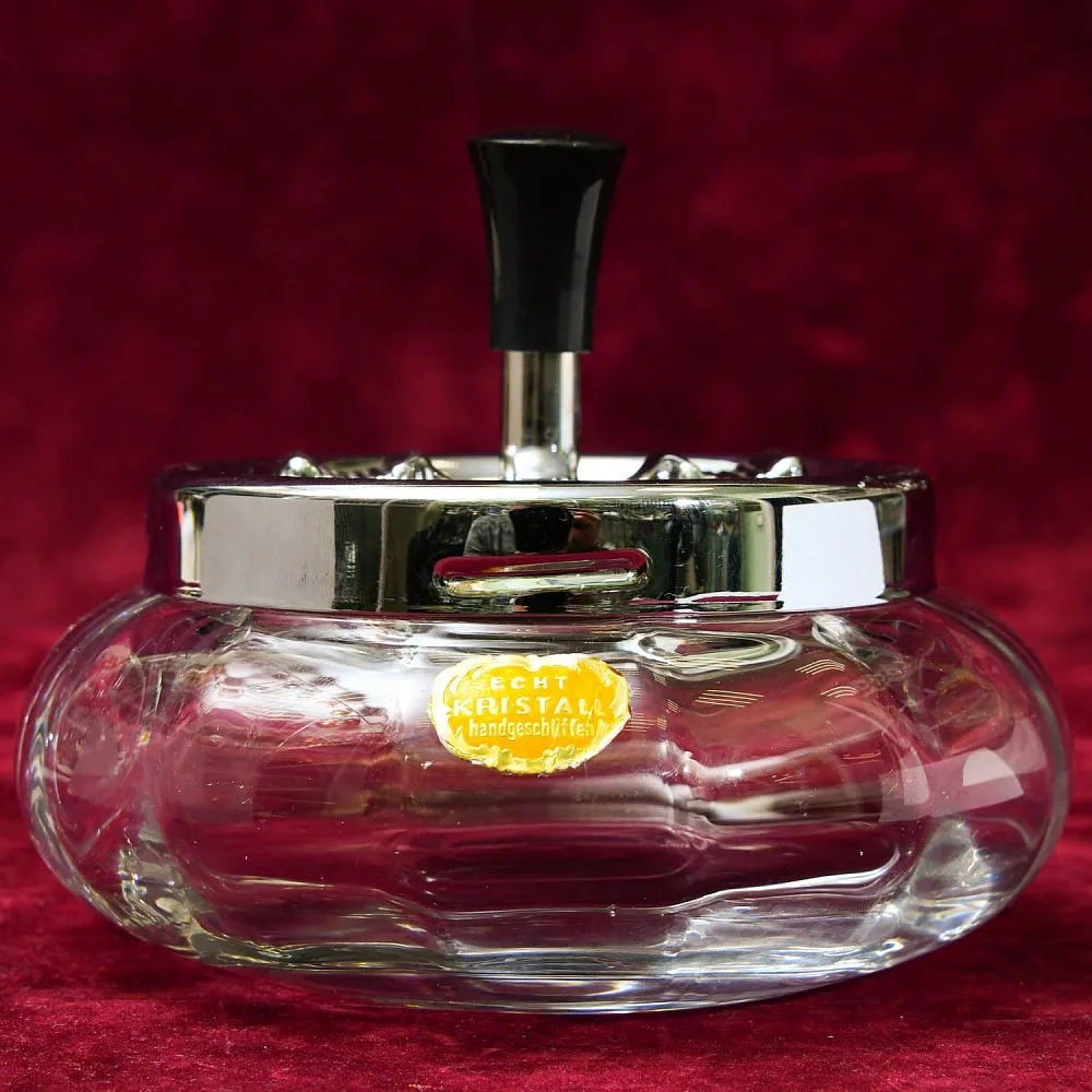 Хрустальная Пепельница с механизмом «ЮЛА», NACHTMANN Германия, конец 60-х гг.