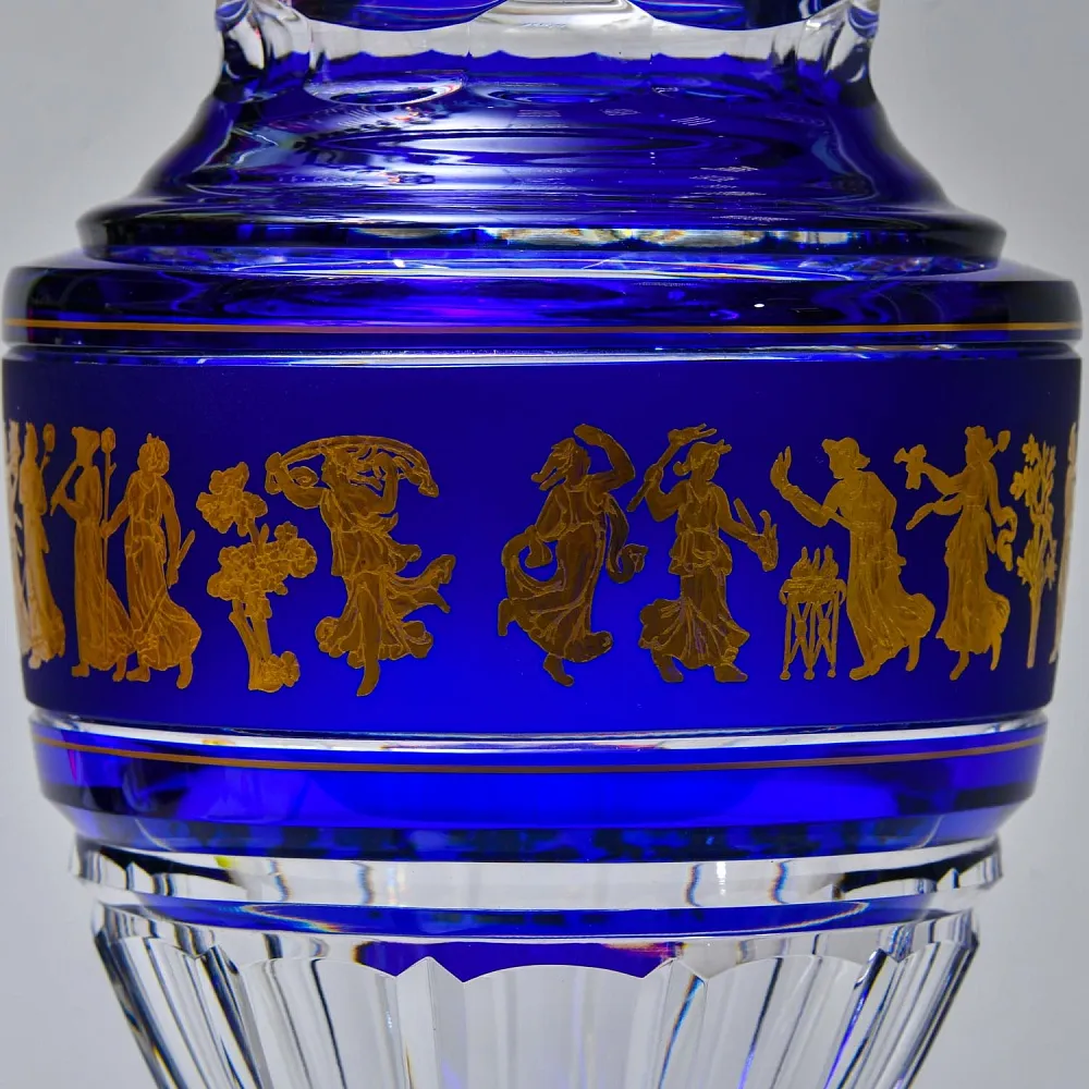 Большая Авторская Коллекционная Ваза «Jupiter. Dance De Flore»,  хрусталь VAL SAINT LAMBERT Бельгия.