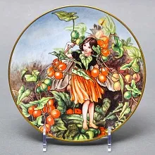 Коллекционная Фарфоровая Тарелка - Блюдо «Фея Бузины», Wedgwood Англия - 1989 год.
