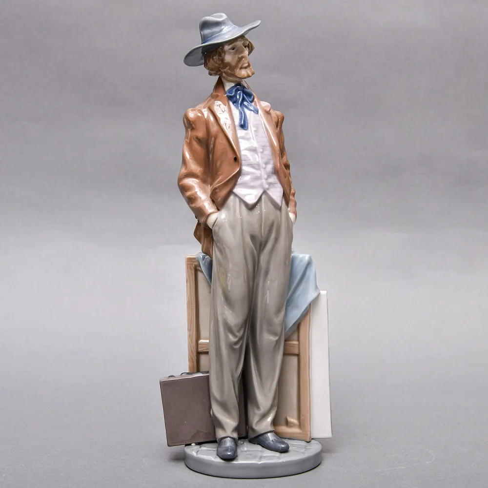 Коллекционная Фарфоровая статуэтка «Странствующий Художник», Lladro / Лядро Испания.