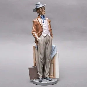 Коллекционная Фарфоровая статуэтка «Странствующий Художник», Lladro / Лядро Испания.