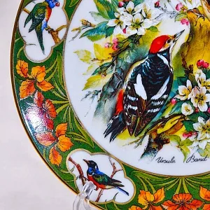 Редкость! Коллекционная Тарелка «Дятел» Фарфор, Hause Schirnding, Германия - 1994 год.