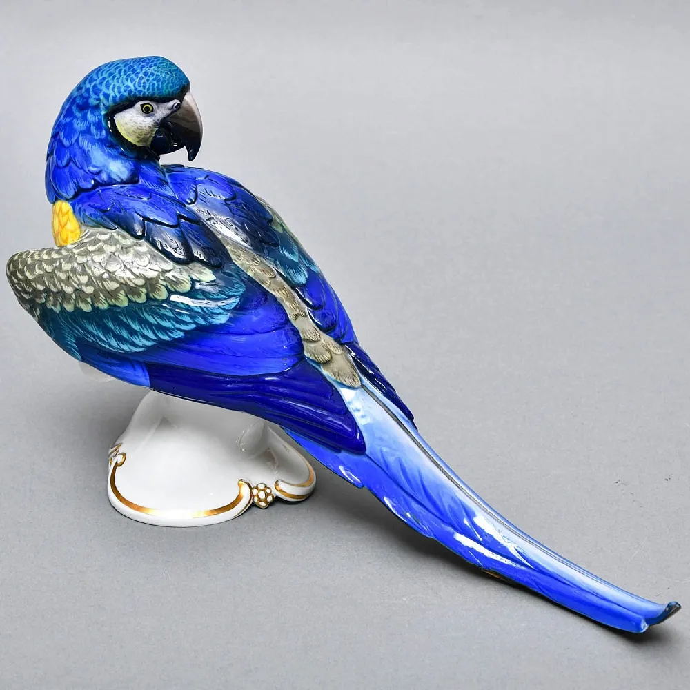 Коллекционная Фарфоровая статуэтка «Попугай Сине-Желтый АРА», ROSENTHAL Германия - 1936 год. 