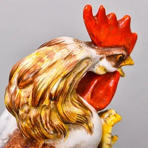 Коллекционные Парные статуэтки «Птицы. Бойцовые петухи», Фаянс, Италия - вторая половина ХХ века. 