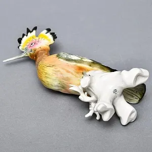 Птица - Фарфоровая статуэтка «Удод» Н -26 см., Карл Энс / Karl Ens Германия, 50-е гг. ХХ века.