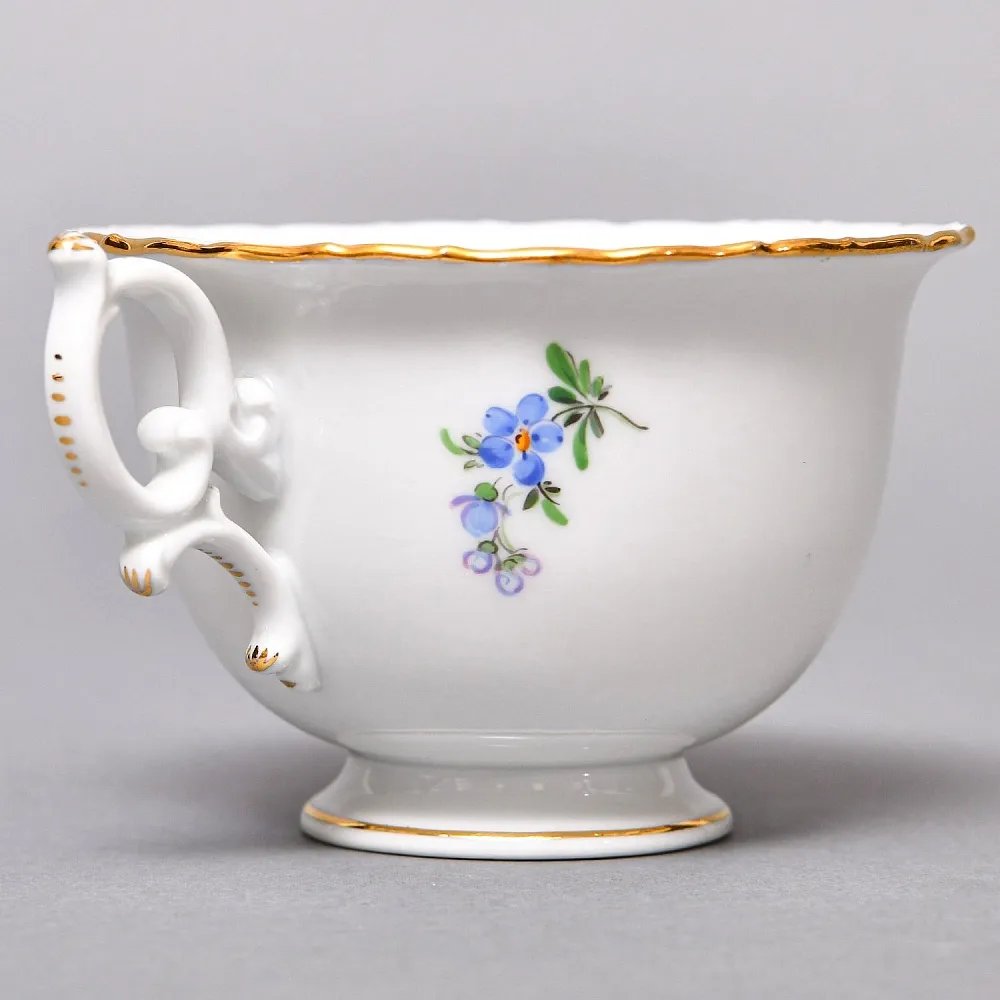 Чайный набор «Мейсенский букет» на 6 персон, Фарфор MEISSEN Германия, 1924 - 1934 годы. 