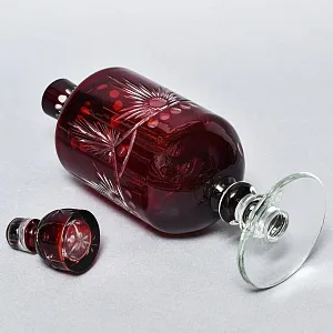 Набор Графин и Рюмки «Рубиновый Хрусталь», Tirgu-Mures Германия, 50 -е годы ХХ века.