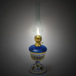 Старинная Лампа Керосиновая «ПРОВАНС» Металл / Стекло, первая половина ХХ века.