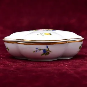 Антикварная Шкатулка - Бонбоньерка из коллекции «Hildegard», Фарфор ROSENTHAL Германия, 1891 - 1906 годы.