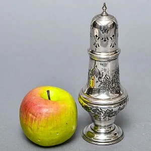 Винтажная Баночка - Емкость для сахарной пудры, металл Sheffield, Англия 50 гг. 