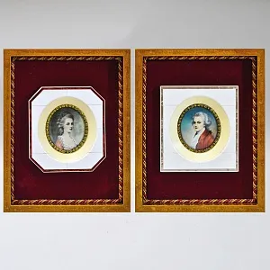 Декоративная Пара - Картина - Панно - Медальон «Юноша и Девушка», Германия.