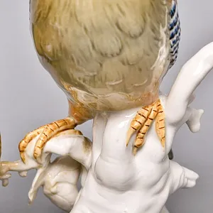 Большая Фарфоровая Статуэтка «Пара птиц - Сойки», Карл Энс / Karl Ens, Германия.