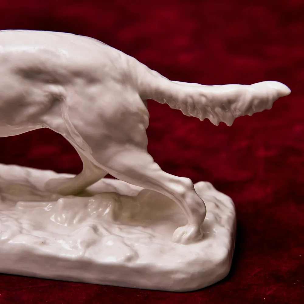 Антикварная Фарфоровая Статуэтка «Охотничья Собака - Сеттер», Nymphenburg, Германия первая половина ХХ века.