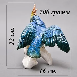 Птица - Коллекционная Статуэтка «Сине-Желтый Какаду на ветке», фарфор Karl Ens Германия 50 гг. 