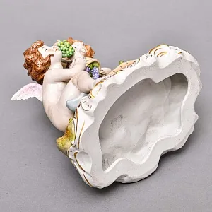 Антикварная Фарфоровая статуэтка «Урожай. Путти, собирающие виноград», Carl Thieme Германия.