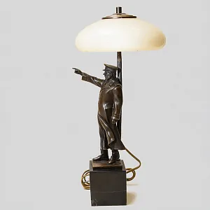 Авторская Настольная Лампа - Статуэтка "СТАЛИН" L'atelier ART & Bronze Франция, конец ХХ - начало ХХI веков.
