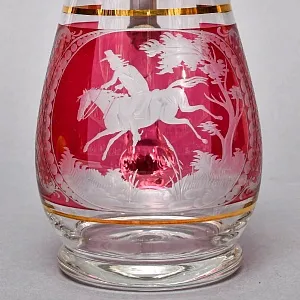 Коллекционная Хрустальная Пивная Кружка «Всадник», SCHONBORNER, Германия, 60 гг.