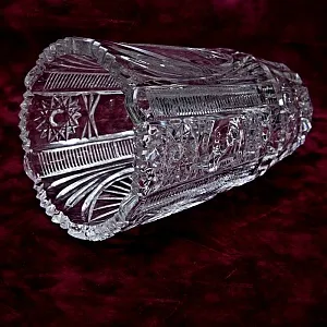 Хрустальная Ваза для цветов «Олимпиада - 80», Н -21 см., СССР - 1980 год.