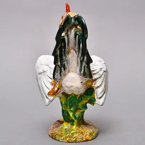 Коллекционные Парные статуэтки «Птицы. Бойцовые петухи», Фаянс, Италия - вторая половина ХХ века. 