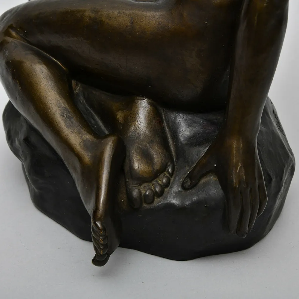 Большая Фарфоровая Статуэтка «Обнаженная Девушка», Otto Poertzel Германия, первая половина ХХ века.