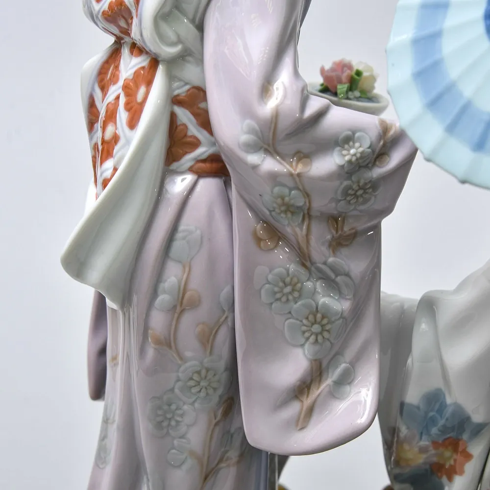 Большая Коллекционная Фарфоровая статуэтка «ВЕСНА В ЯПОНИИ», Lladro Испания -1984 год.