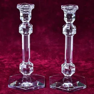 Два Хрустальных Подсвечника VAL SAINT LAMBERT Бельгия, 60 -е годы ХХ века.