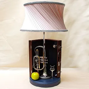 Дизайнерская Электрическая Настольная Лампа Светильник «Труба в Кофре» - 1965г».