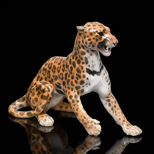 Коллекционная Фарфоровая статуэтка «ЯГУАР», Bing&Grøndahl Дания - середина ХХ века.