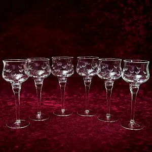 Редкость! Набор 6-ть Хрустальных Бокалов для вина, SCHONBORNER Германия, 40-е гг.