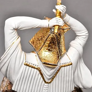 Большая Авторская Фарфоровая статуэтка «Самурай - Путь Воина», Ahura Италия, 80-е годы ХХ века.