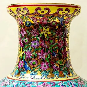 Винтажная Фарфоровая Ваза «КИТАЙСКИЕ МУДРЕЦЫ», Н -36см, Старый Китай -70-е годы ХХ века.