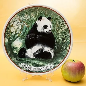 Редкая! Коллекционная Тарелка - Блюдо «ПАНДA», Фарфор, Голландия -1982 год.