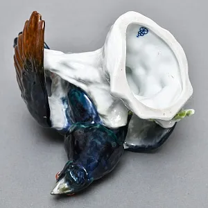 Антикварная Коллекционная Фарфоровая статуэтка «Птица - ГЛУХАРЬ», Hochst Германия начало ХХ века.