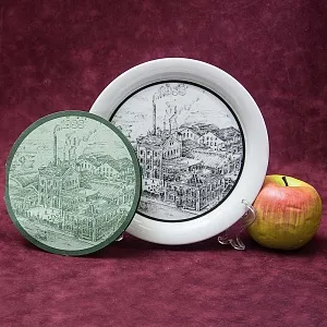 Коллекционная Фарфоровая тарелка «Пивоварня Дибельс», Furstenberg Германия - 1988 год.