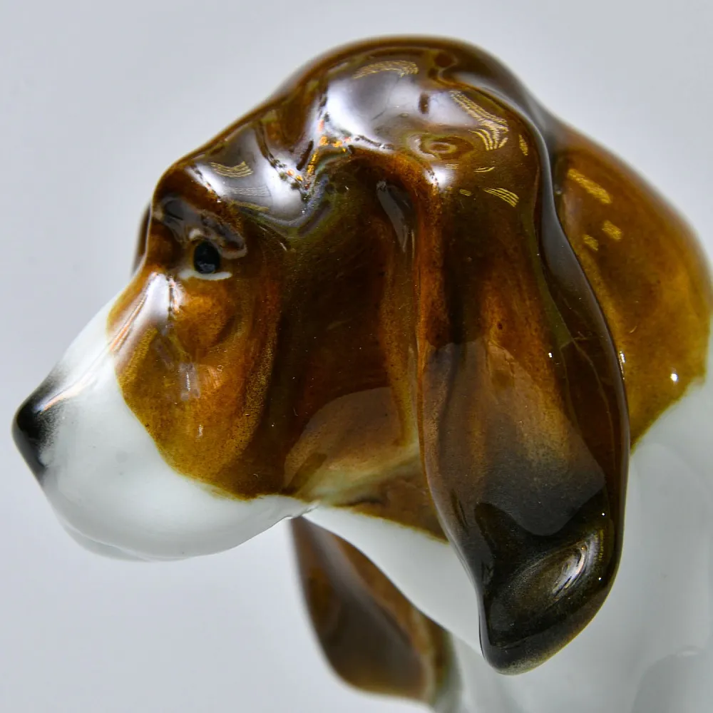 Антикварная Фарфоровая статуэтка «Грустный Спаниель», Karl Ens Германия, первая половина ХХ века.