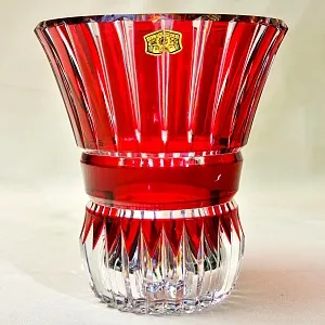 Ваза - Красный Хрусталь VAL SAINT LAMBERT (Вал Сант Ламберт) Бельгия, конец 60-х гг.