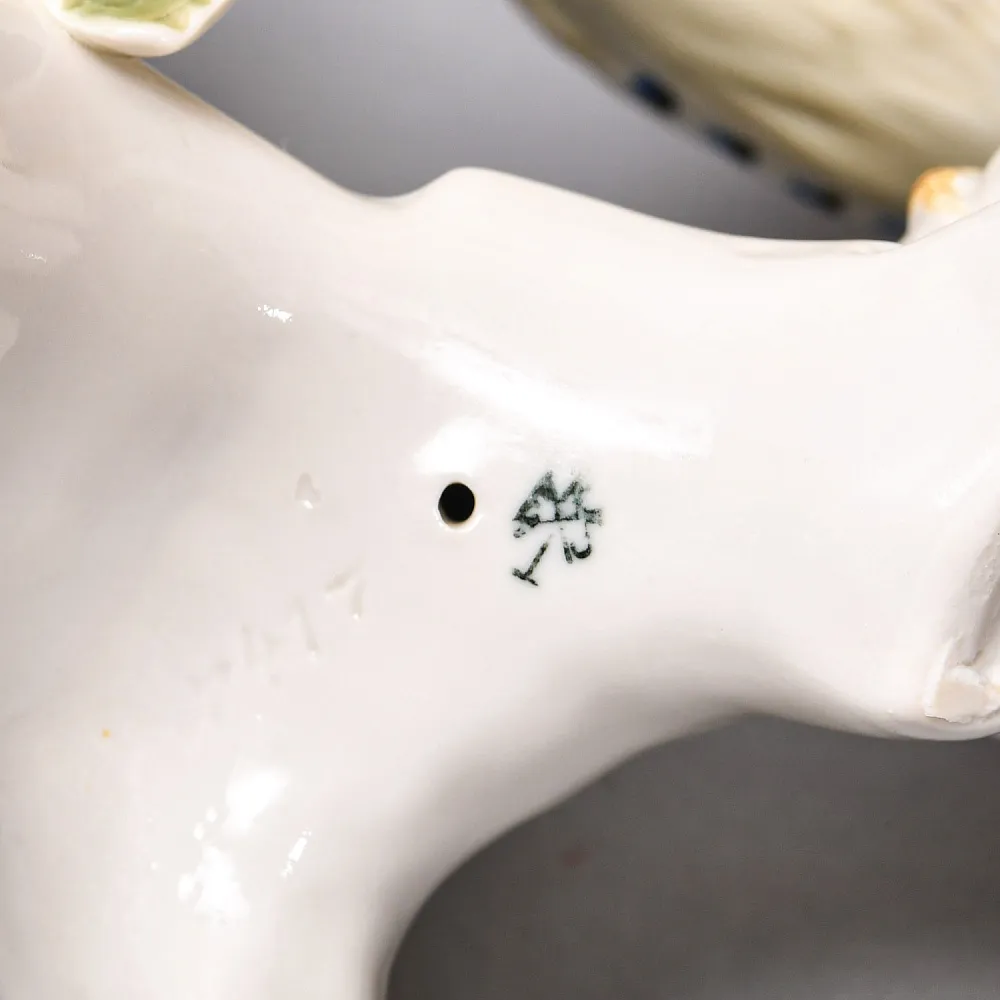 Большая Фарфоровая Статуэтка «Пара птиц - Сойки», Карл Энс / Karl Ens, Германия.