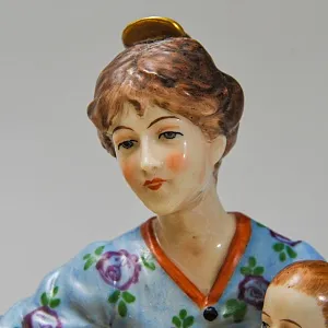 Антикарная Фарфоровая Статуэтка «Едоки каши. Завтрак», Aсkermann & Fritze начало ХХ века.